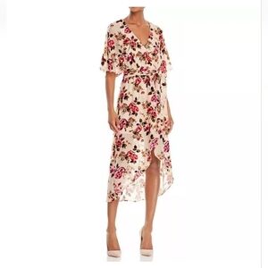 Alice and Olivia Clarine Dress SZ 6 Velvet Burnout Faux Wrap Whimsycal Fairy